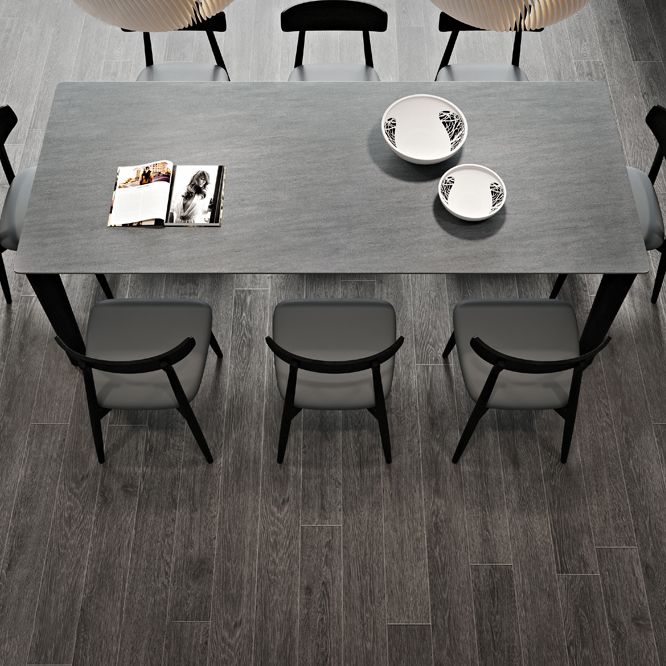 Tavolo da pranzo moderno della metà del secolo Tavolo da pranzo in pietra rettangolo con 4 gambe