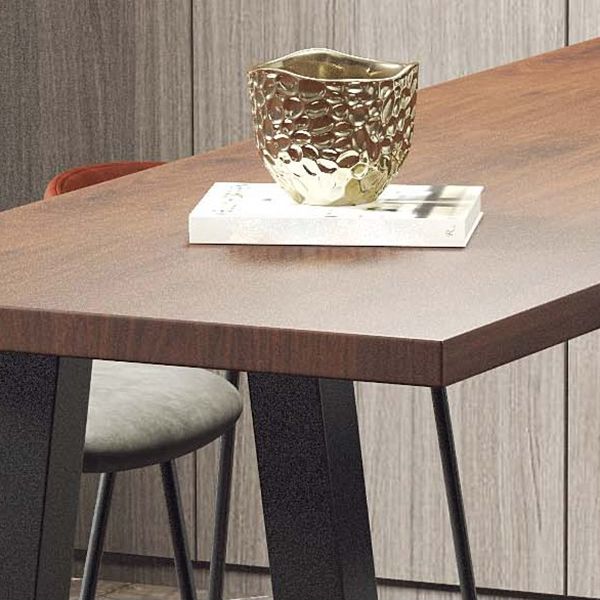 Rechthoekige grenen massief houten schraagbasis bartafel voor keukeneetkamer