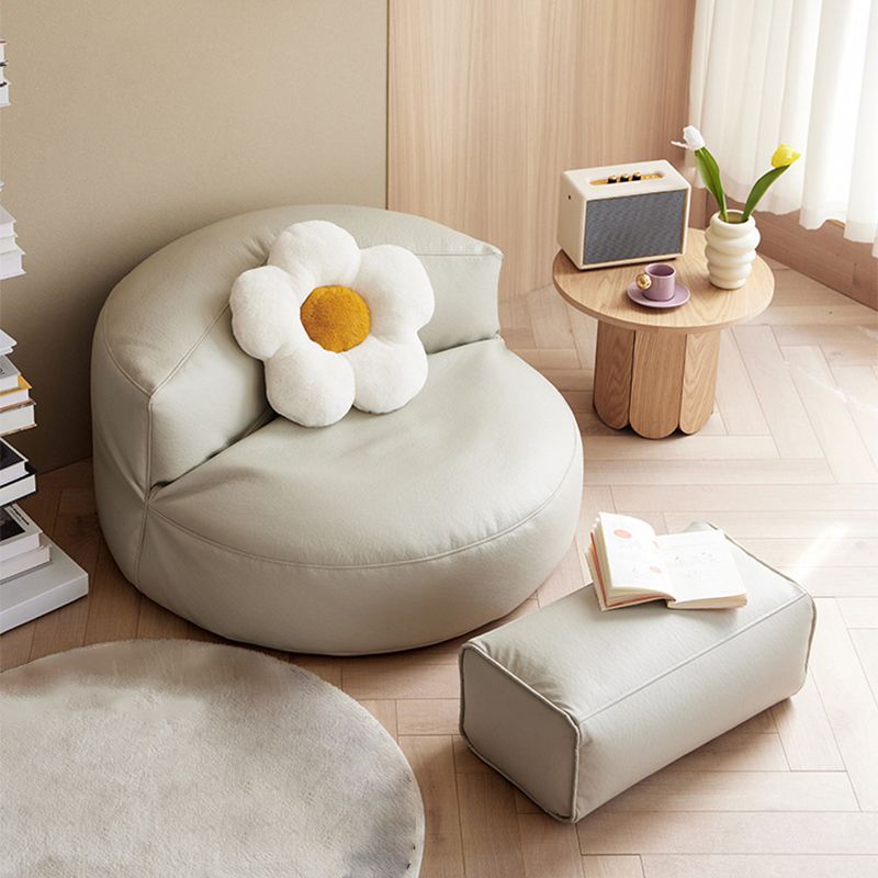 Silla de espalda fija moderna silla de cuero sintético de color sólido