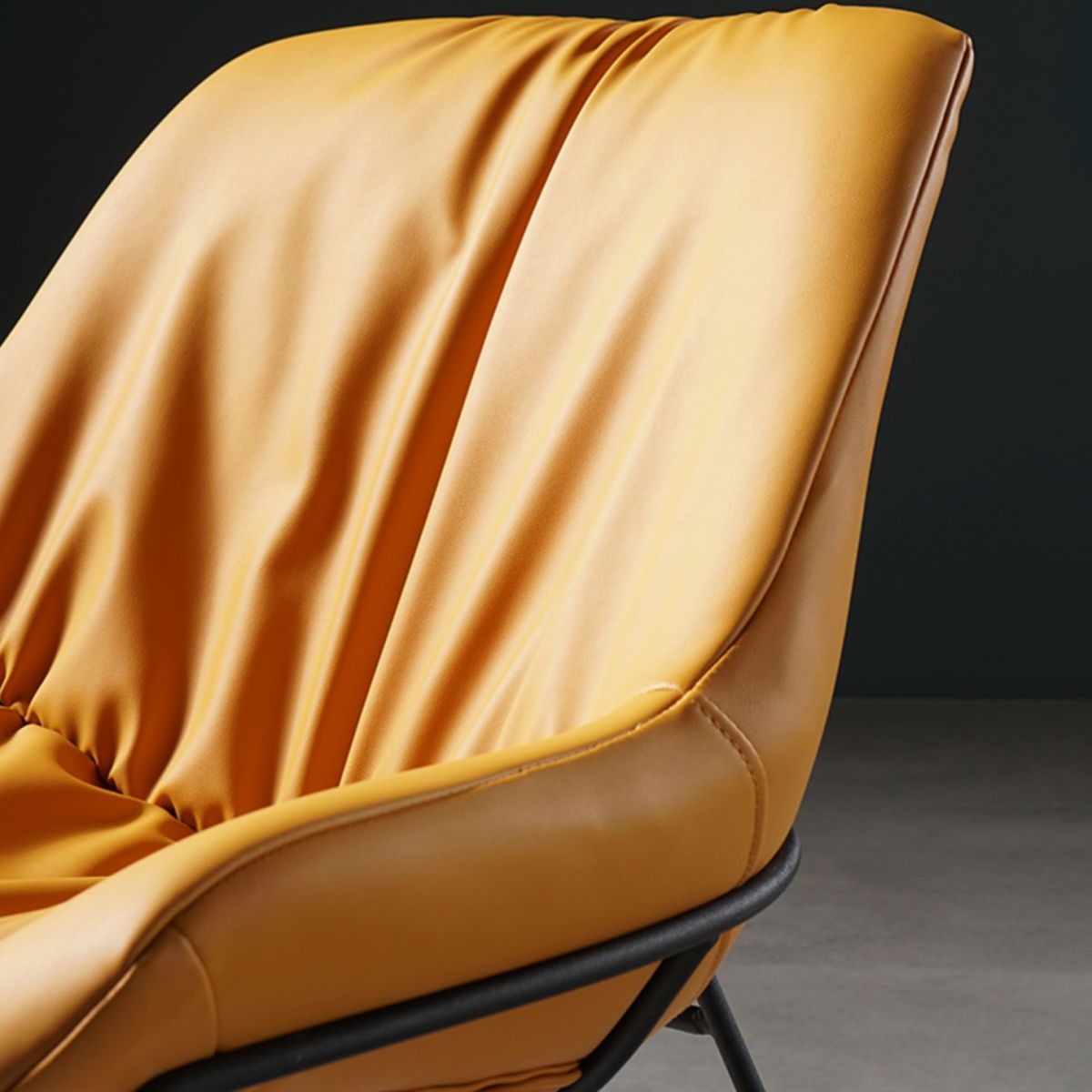 Contemporary Style Leather Chair Armless Chair with Metal Legs for Kitchen Clearhalo ' kitchen&dining_furn' 'Dining Chairs' 'Dining Tables & Seating' 'dining_chair' 'furn' 'furn_dining_chair' 'Furniture' 'furniture_dining_chair' 'Kitchen & Dining Furniture' 'kitchen' 1200x1200_298af4a6-e832-4b4b-86a6-7a015fe59d2a