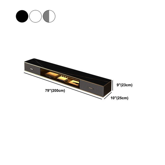 2 cassetti TV Contemporary TV Stand Stone Wall Minted TV