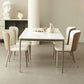 Set da pranzo moderno con sedie a schiera solida 1/4/5/7 pezzi set di dinette bianca