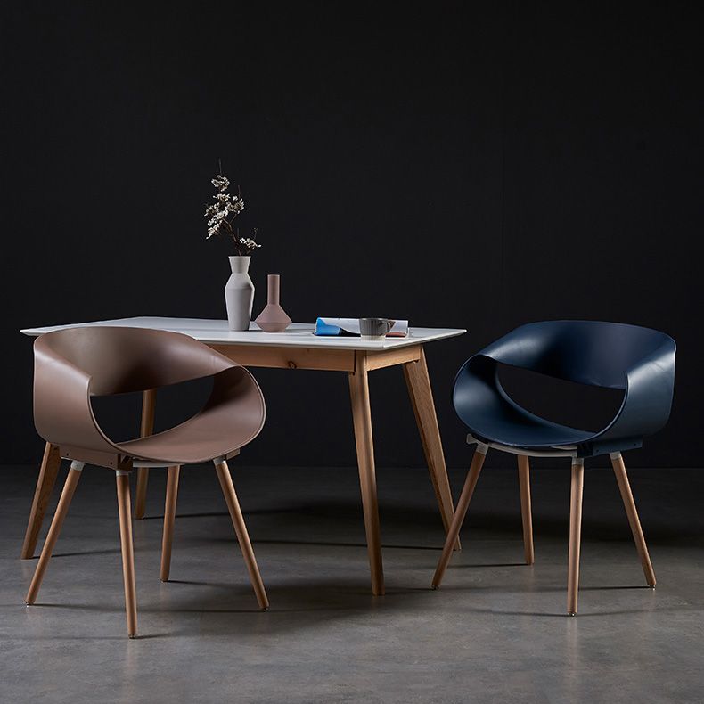 Scandinavian Armless Dining Chairs Side Dining Chairs with Wood Legs (Set of 2) Clearhalo ' kitchen&dining_furn' 'Dining Chairs' 'Dining Tables & Seating' 'dining_chair' 'furn' 'furn_dining_chair' 'Furniture' 'furniture_dining_chair' 'Kitchen & Dining Furniture' 'kitchen' 1200x1200_298bf923-b684-4c56-802d-6a79ad2c0d35