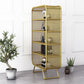 11" Wide Glam Shelf Bookcase Closed Back Metal Shelves Included Bookshelf