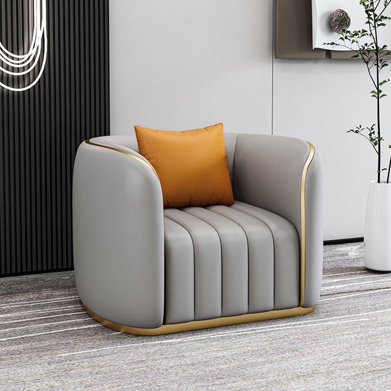 Faux lederen sofa smoking armbank met strakke rug voor appartement