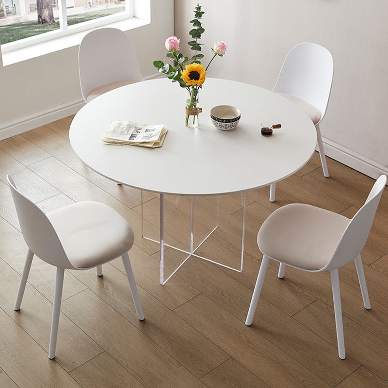 Contemporary White Stone Table Round Dining Table for Kitchen Clearhalo 'Dining Tables & Seating' 'Dining Tables' 'dining_table' 'furn' 'furn_dining_table' 'Furniture' 'Kitchen & Dining Furniture' 1200x1200_298dbcff-0178-4950-8505-d3909ad87d1f