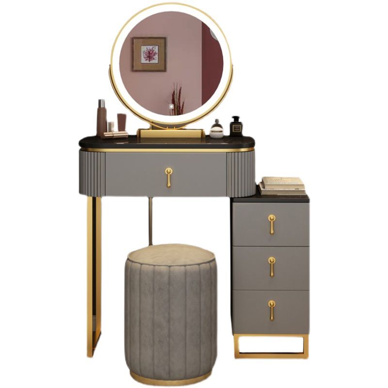 Contemporary Makeup Vanity Desk with 4 Wooden Drawers for Bedroom