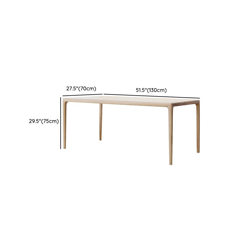 Juego de comedor de madera sólida Estilo moderno 1/4/5/6 PCS Set con mesa rectangular