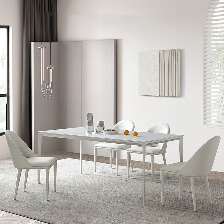 Dining Set Contemporary with Sintered Stone Dining Table and Upholstered Chairs Clearhalo 'Dining Room Sets' 'Dining Tables & Seating' 'dining_room_set' 'furn' 'furn_dining_room_set' 'Furniture' 'furniture_dining_room_set' 'Kitchen & Dining Furniture' 'kitchen&dining_furn' 'kitchen' 1200x1200_29901af0-b8fb-4124-b710-b11a95344b39