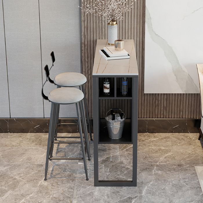 Contemporary Bar Table Bar Height Rectangle Pub Table for Home