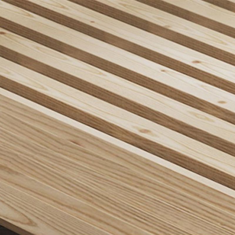 Cama estándar de madera contemporánea con cabecera de panel rectangular