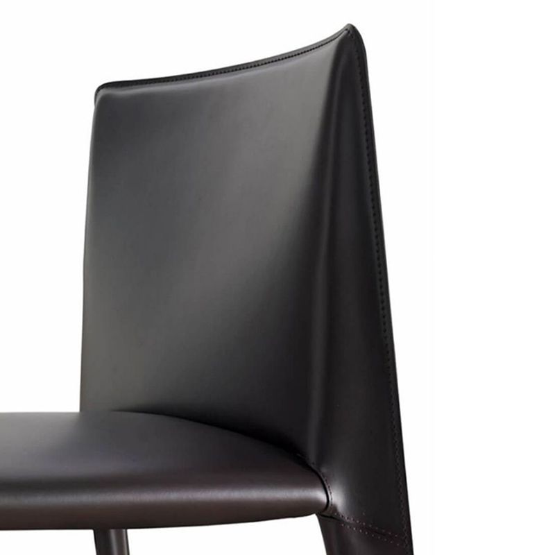Minimalist Design Leather Dining Chair for Home Solid Back Armless Dining Chair Clearhalo 'Dining Chairs' 'Dining Tables & Seating' 'dining_chair' 'furn' 'furn_dining_chair' 'Furniture' 'furniture_dining_chair' 'Kitchen & Dining Furniture' 1200x1200_299165a1-d961-4625-a82a-ef0626896e10