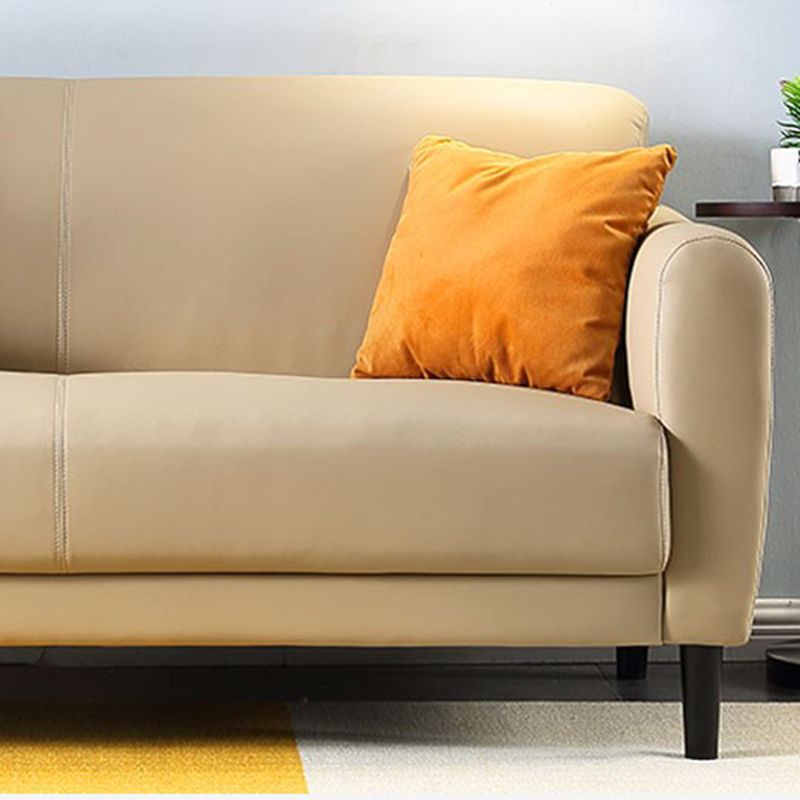 Modern Square Arm Stain Resistant Settee Couch in Orange/Ivory Cushions Clearhalo 'furn' 'furn_sofas' 'Furniture' 'Living Room Furniture' 'Sofa' 'sofas' 1200x1200_2991f480-28ee-4abb-9099-07e0c0e9f3b6