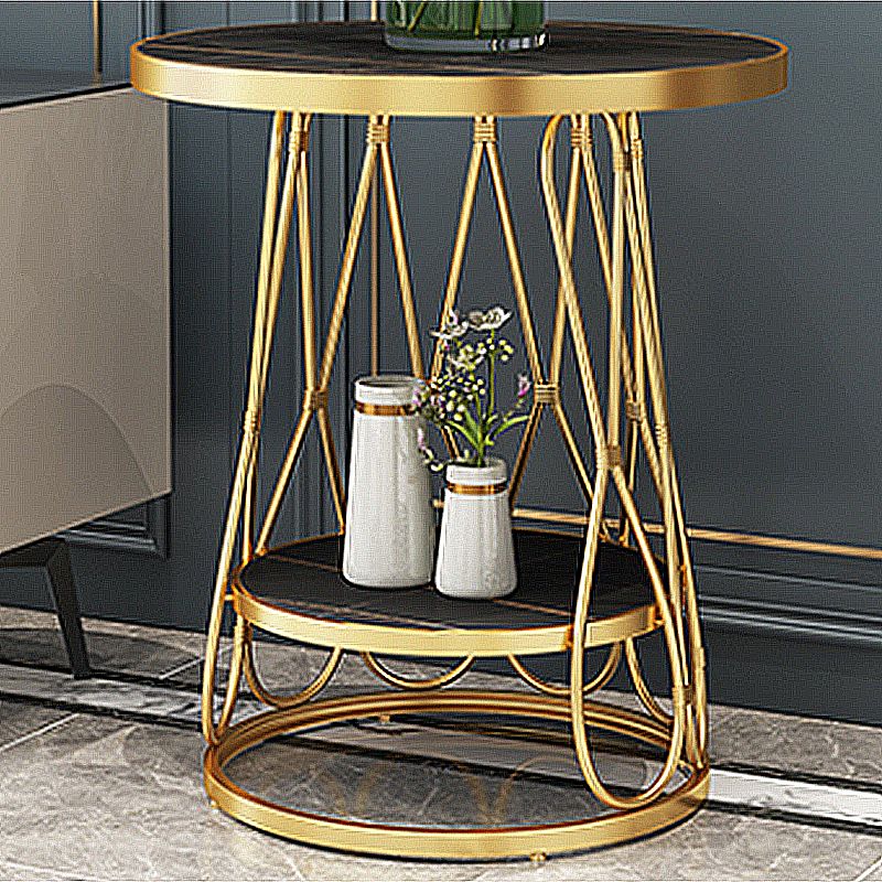 Round Faux Marble Side Table 47"L X 47"W X 62"H Iron Block Side End Snack Table Clearhalo 'Coffee & Accent Tables' 'End & Side Tables' 'end_side_table' 'end_side_tables' 'furn' 'furn_end_side_tables' 'Furniture' 'furniture_end_side_table' 'Living Room Furniture' 1200x1200_2992318e-64ea-4121-b4a0-484973b0267e