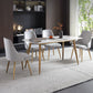 Rectangle Stone Dining Site Table Traditional Luxury Furniture with 4 Legs Clearhalo ' dining_table' 'Dining Tables & Seating' 'Dining Tables' 'furn' 'furn_dining_table' 'Furniture' 'furniture_dining_table' 'Kitchen & Dining Furniture' 'kitchen&dining_furn' 'kitchen' 'kitchen_dining_table' 1200x1200_299533dd-23a2-40d5-b025-db6b894866b4