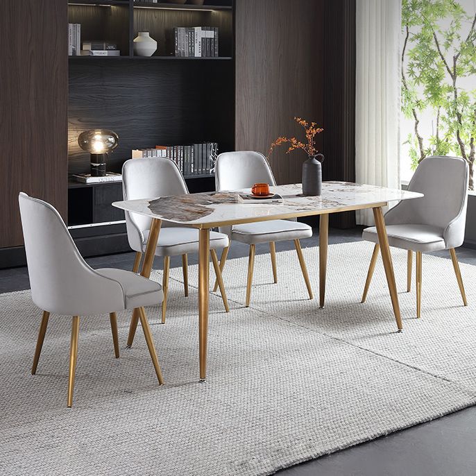 Rectangle Stone Dining Site Table Traditional Luxury Furniture with 4 Legs Clearhalo ' dining_table' 'Dining Tables & Seating' 'Dining Tables' 'furn' 'furn_dining_table' 'Furniture' 'furniture_dining_table' 'Kitchen & Dining Furniture' 'kitchen&dining_furn' 'kitchen' 'kitchen_dining_table' 1200x1200_299533dd-23a2-40d5-b025-db6b894866b4