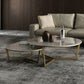 Contemporary Frame Coffee Table Round Slate Top Cocktail Table Clearhalo 'Coffee & Accent Tables' 'Coffee Tables' 'coffee_tables' 'furn' 'furn_coffee_tables' 'Furniture' 'Living Room Furniture' 1200x1200_2995cb97-1d0f-4ca4-9f5d-6aa952ffff44