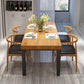 Light Wood Finish Industrial Dining Set 1/2/5 Pcs Pine Wood Dinette Set