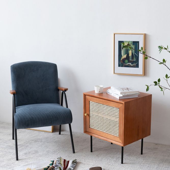 White/black/walnut/cherry Rattan with Storage Rack Nightstand