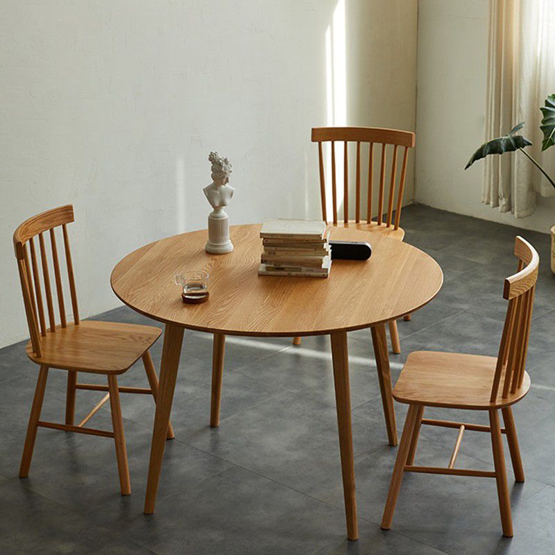 Esstisch für Esszimmer, Küche, runder Esstisch aus massivem Holz