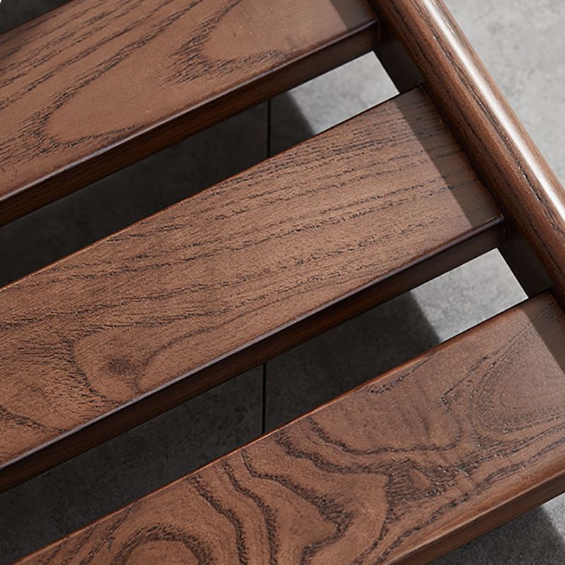 Table d'appoint contemporaine en bois massif, table d'appoint de salon marron