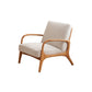 Rubberwood Arm Chair Synthetic Square Arms Chair, 28.34" Wide