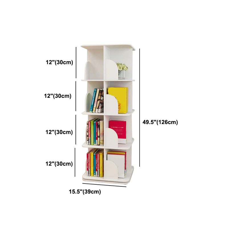 White Closed Back Bookshelf Manufactured Wood Bookcase for Living Room Clearhalo 'Bookcases' 'furn' 'furn_bookcases' 'Furniture' 'furniture_bookcases' 'Office Furniture' 1200x1200_299bf1d7-a134-4fa7-903f-bc40b00c76cc