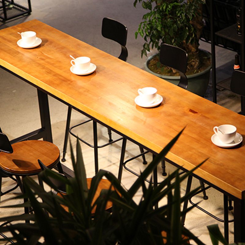 Set di tavoli da bar in legno massiccio moderno rettangolo 1/5/9 pezzi da banco set di pub da banco