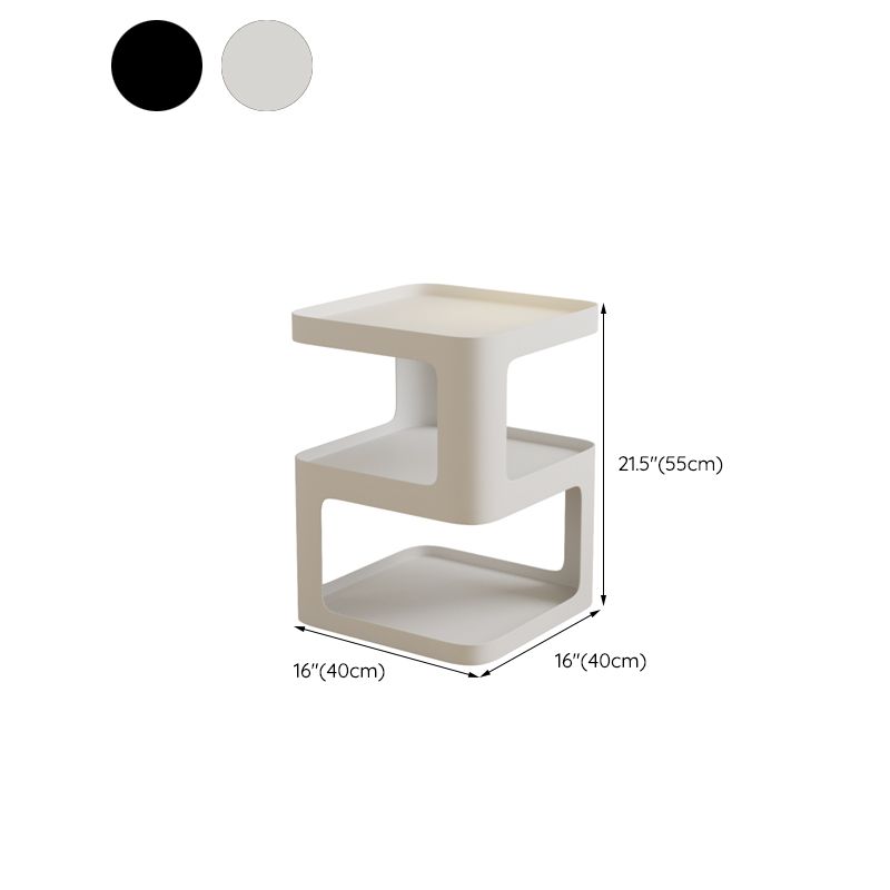 21,65 "tavolo da ginnastica in metallo alto sqaure tavolo laterale dell'accento con ripiani