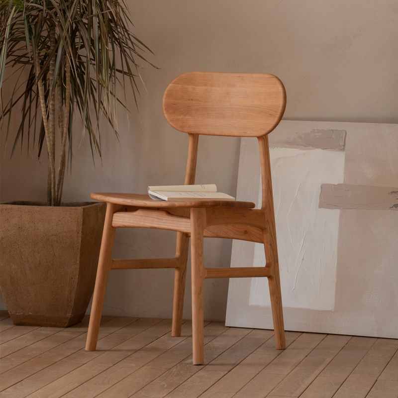 Sillas de comedor sin brazos modernas sillas de comedor de madera sólida para comedor para comedor