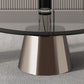 Black  Glass Top Bunching Tables Abstract Coffee Cocktail Table