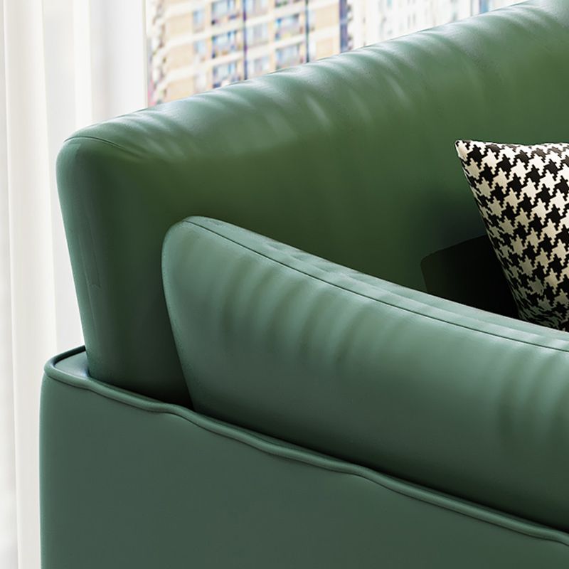 Contemporary Fabric Cushions Sofa 32.28"High Tuxedo Arm Single Cushion Seat Sofa Clearhalo 'furn' 'furn_sofas' 'Furniture' 'furniture_sofas' 'kitchen' 'kitchen_sofas' 'Living Room Furniture' 'Sofa' 'sofas' 1200x1200_29a03626-5544-4e67-9e65-8753e20ee2a6