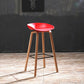 Scandinavia Style Bar-stool Wooden Legs PP Bucket Seat Barstool for Bar Kitchen Clearhalo 'Bar Furniture' 'Bar Stools' 'bar_stools' 'furn' 'furn_bar_stools' 'furniture_bar_stools' 'Kitchen & Dining Furniture' 'kitchen&dining_furn' 'kitchen' 'kitchen_furn' Furniture' 1200x1200_29a151d9-dadd-4003-99df-7557ad222522
