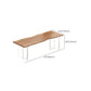 Industrial Wood Dining Table with Double Pedestal Base Table for Dining Room