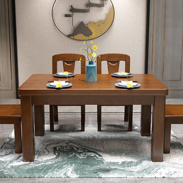 Mid-Century Modern Rectangle Dining Table Solid Wood Dining Table with 4 Legs Clearhalo ' dining_table' 'Dining Tables & Seating' 'Dining Tables' 'furn' 'furn_dining_table' 'Furniture' 'furniture_dining_table' 'Kitchen & Dining Furniture' 'kitchen&dining_furn' 'kitchen' 'kitchen_dining_table' 1200x1200_29a26843-deb5-4f2c-8eba-ba30183c9a3e