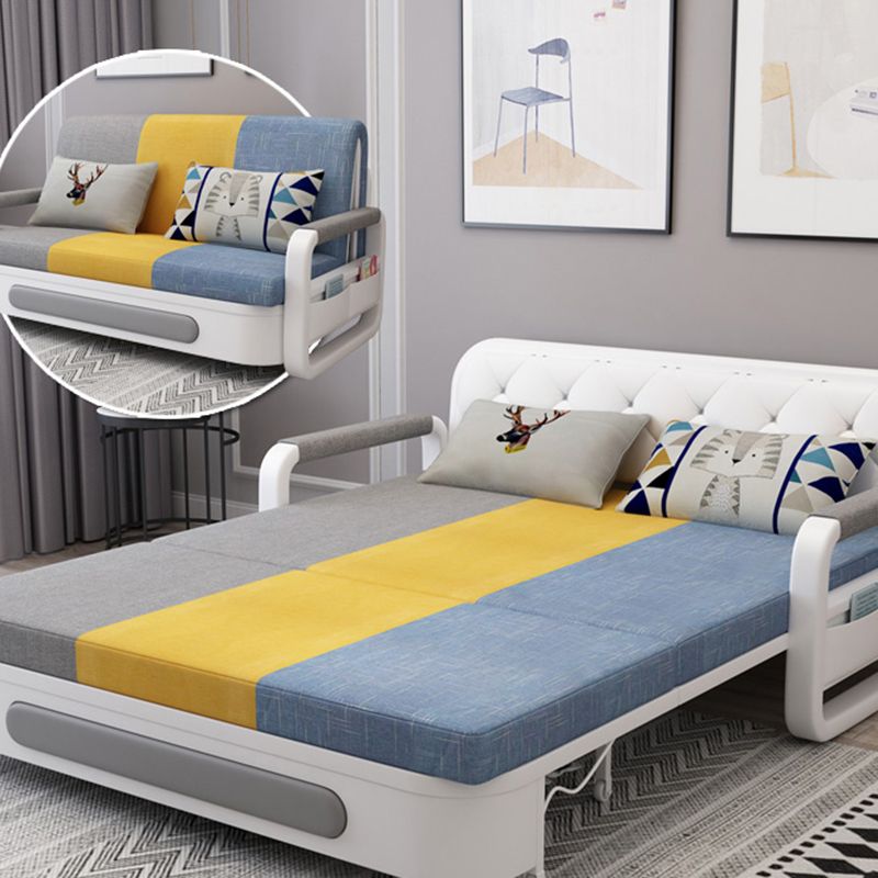 スリップカバーの綿ブレンド現代ソファとリビングルーム用のベッドとブレンド