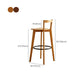 Tabouret de bar intérieur bas arrière tabouret de bar contemporain avec repose-pieds