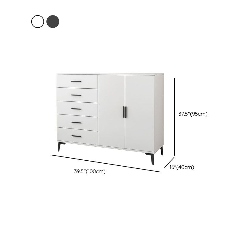 Sideboard di legno Scheda laterale in stile moderno con armadi e cassetti