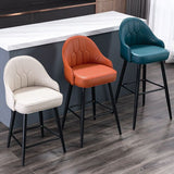 Mat afwerking PU Leather Footstest Barstool Scandinavian KTV -ontlasting