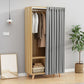 Bedroom Storage Cabinet with Clothes Rail Modern Cabinet with Wooden Legs Clearhalo 'Armoires & Wardrobes' 'armoires_wardrobes' 'Bedroom Furniture' 'furn' 'furn_armoires_wardrobes' 'Furniture' 1200x1200_29a6438a-8088-4a56-b6b4-277c866a65b8