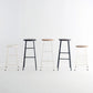 Modern Solid Wood Counter-height Stool Footrest Coffee Shop Round Bar Stools