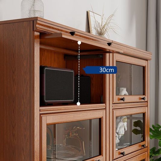 Houten eigentijdse boekenkast standaard gesloten back -boekenplank met kasten