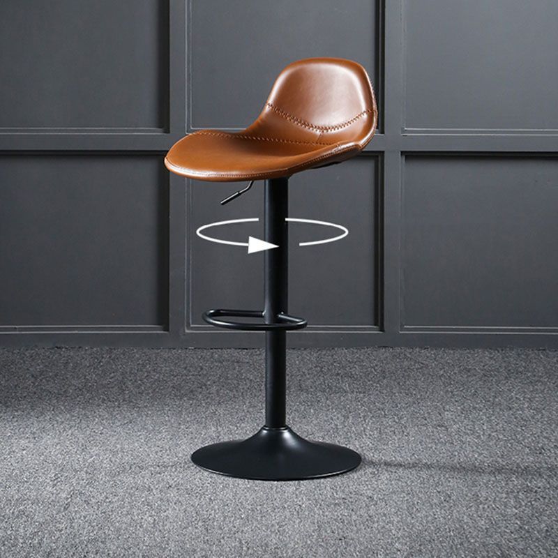 Adjustable Height Iron Leather Counter Stools Black Swivel Scandinavian Bar Stools Clearhalo 'Bar Furniture' 'Bar Stools' 'bar_stools' 'furn' 'furn_bar_stools' 'furniture_bar_stools' 'Kitchen & Dining Furniture' 'kitchen&dining_furn' 'kitchen' 'kitchen_furn' Furniture' 1200x1200_29a760a2-7373-408e-afaa-324ec16e10db