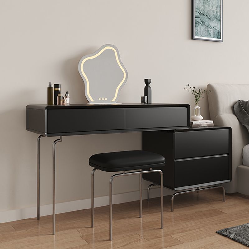 Wood Standing Makeup Vanity Set Lighted Mirror Makeup Vanity Clearhalo 'Bedroom Furniture' 'furn' 'furn_makeup_vanities' 'Furniture' 'Makeup Vanities' 'makeup_vanities' 1200x1200_29a7fdf8-274e-4e8d-83ee-2ae1bcfe578b