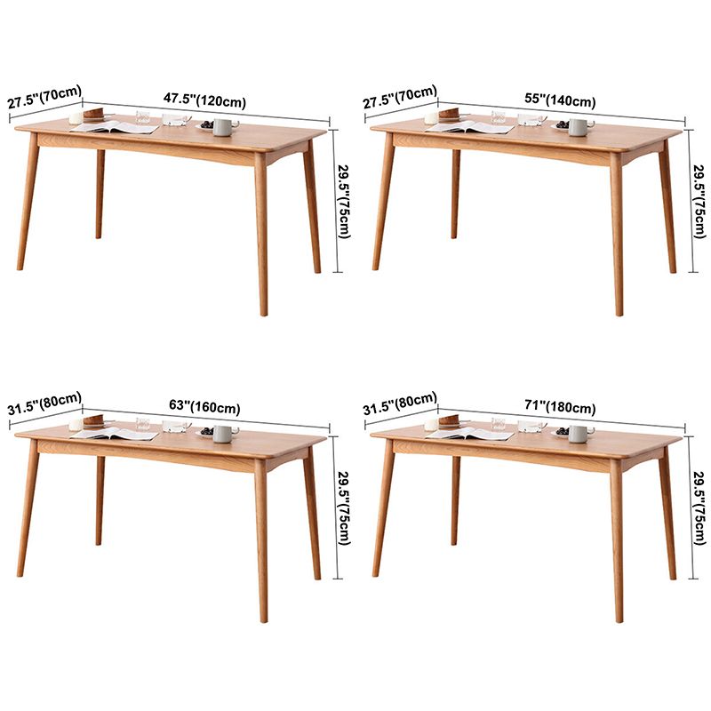 Contemporary Dining Table Cherry Solid Wood Table with 4 Legs for Kitchen Dinner Dining Room Clearhalo ' dining_table' 'Dining Tables & Seating' 'Dining Tables' 'furn' 'furn_dining_table' 'Furniture' 'furniture_dining_table' 'Kitchen & Dining Furniture' 'kitchen&dining_furn' 'kitchen' 'kitchen_dining_table' 1200x1200_29a9d86b-0a24-495f-84ab-f58b9b9b819b