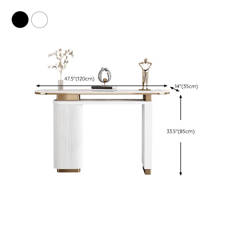 Tavolo console ovale glam tavolo accento console di legno recuperato per la sala