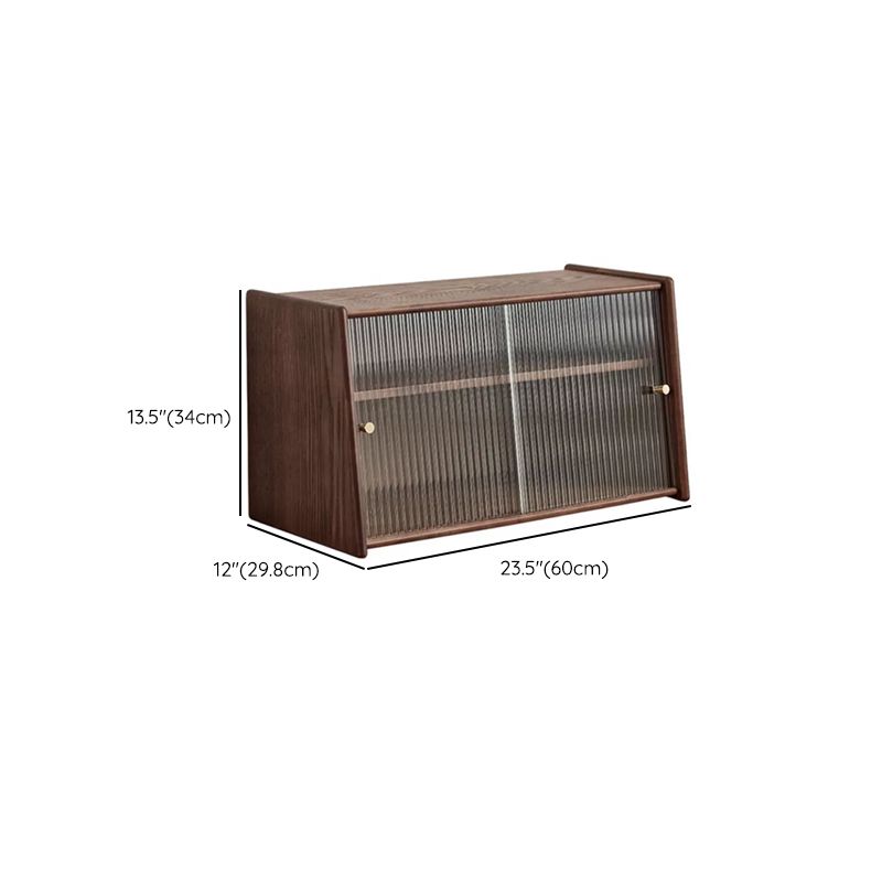 Contemporary Solid Wood Sideboard Cabinet in Brown with Glass Doors Clearhalo 'buffet_sideboard' 'Buffets & Sideboards' 'furn' 'furn_buffet_sideboard' 'Furniture' 'Kitchen & Dining Furniture' 1200x1200_29abf420-28af-44f0-b72f-005ee3cb9601