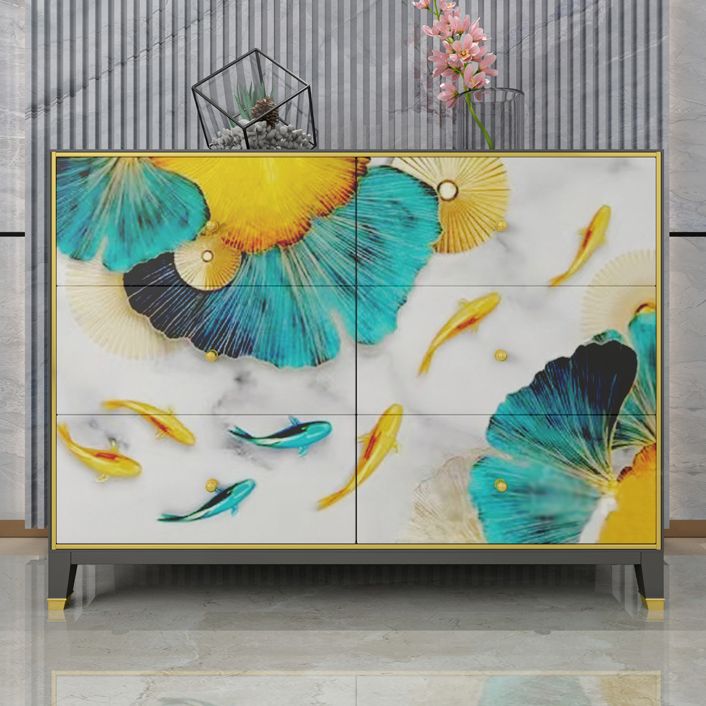 6-Drawer Engineered Wood Sideboard 47.5"L Modern Buffet for Living Room Clearhalo 'buffet_sideboard' 'Buffets & Sideboards' 'furn' 'furn_buffet_sideboard' 'Furniture' 'Kitchen & Dining Furniture' 1200x1200_29acb915-abba-45eb-846c-b8b7b75be635