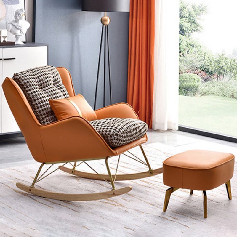 Nordic Simple Style Single Rocking Chair Leisure Home Lazy Chair Clearhalo 'Chairs & Seating' 'furn' 'furn_rocking_chairs' 'Furniture' 'Living Room Furniture' 'Rocking Chairs' 'rocking_chairs' 1200x1200_29ad0c99-5a4d-4268-9845-06a487dc0874