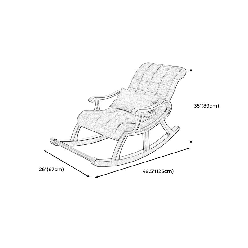 26.37 "L x 49.21" W x 35.03 "H Accent stoel Solid Wood Lounge Chair